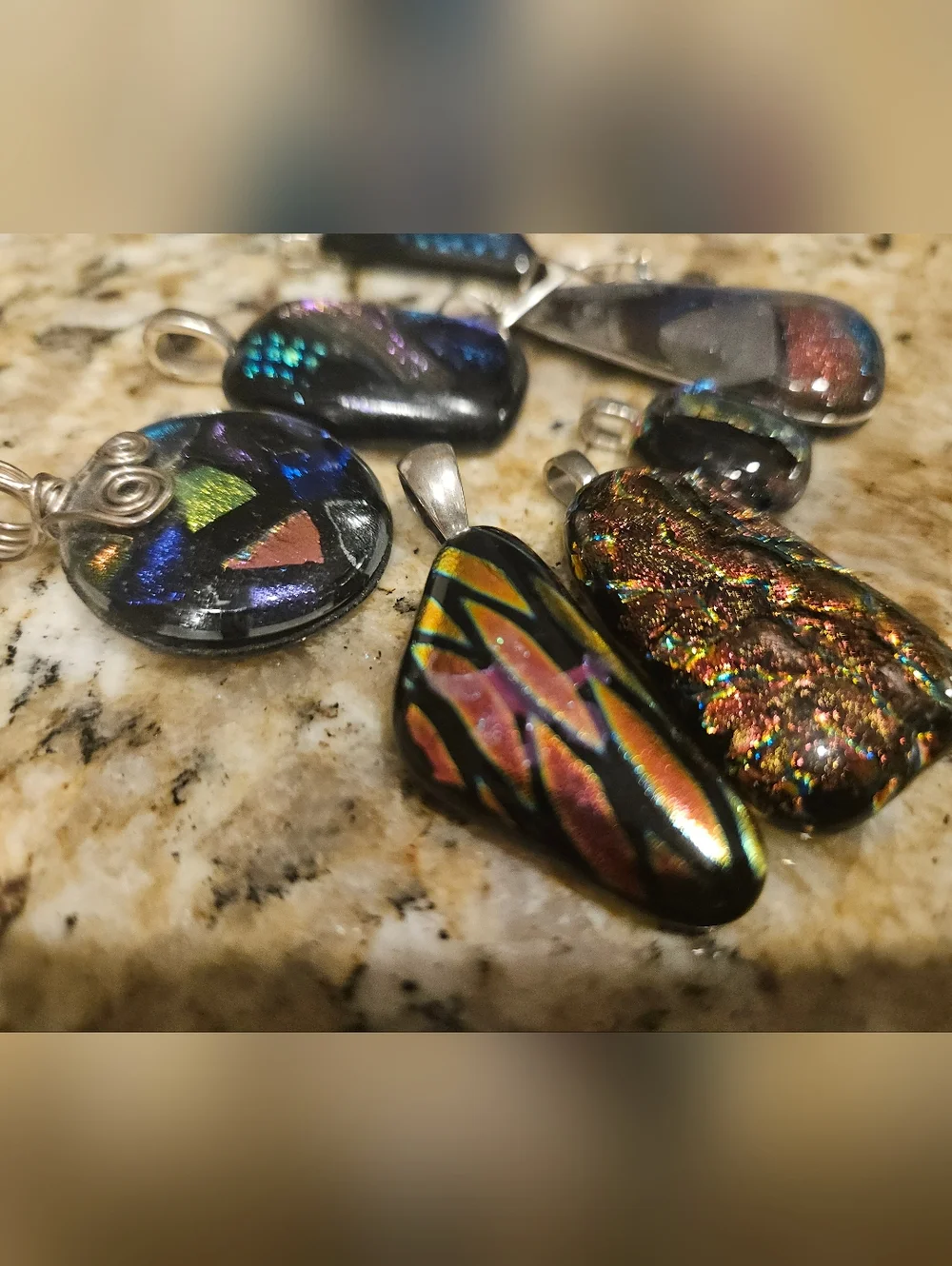 bundle of vintage geometric pendants